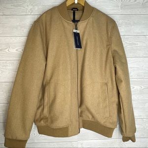 TOMMY HILFIGER MENS KHAKI BOMBER JACKET
